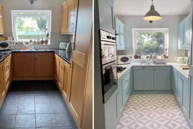kitchen before and after renovation
