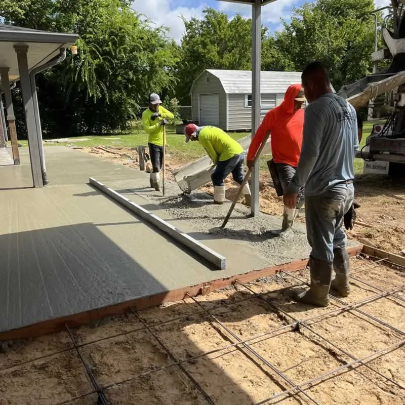 building concrete patio