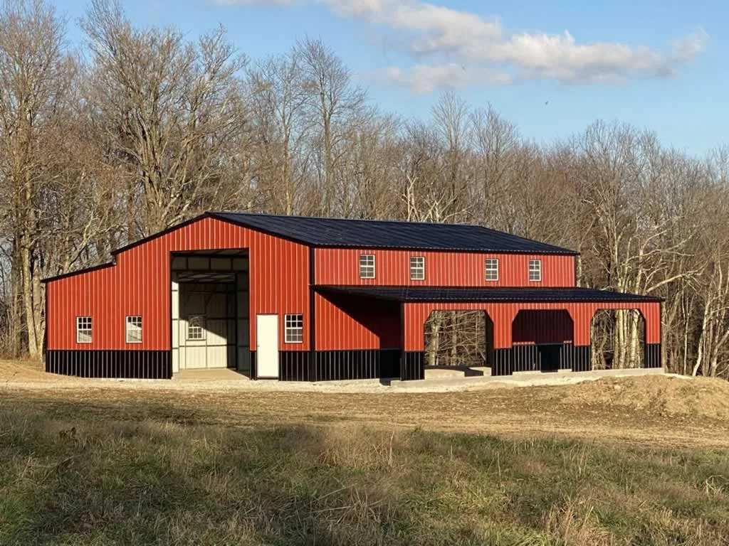 large storage barn on the farm
